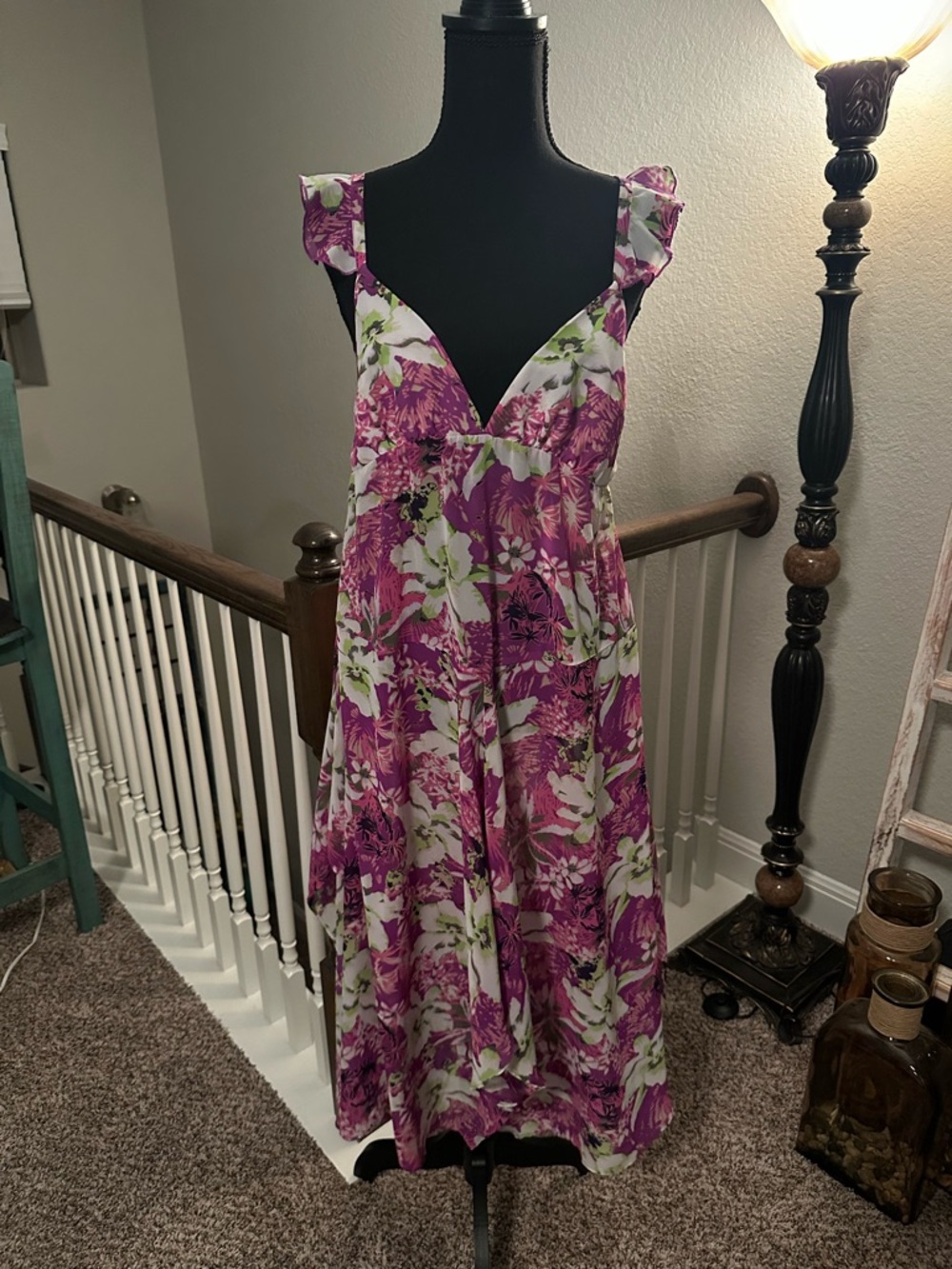 Victoria's Secret Purple Floral Maxi Dress